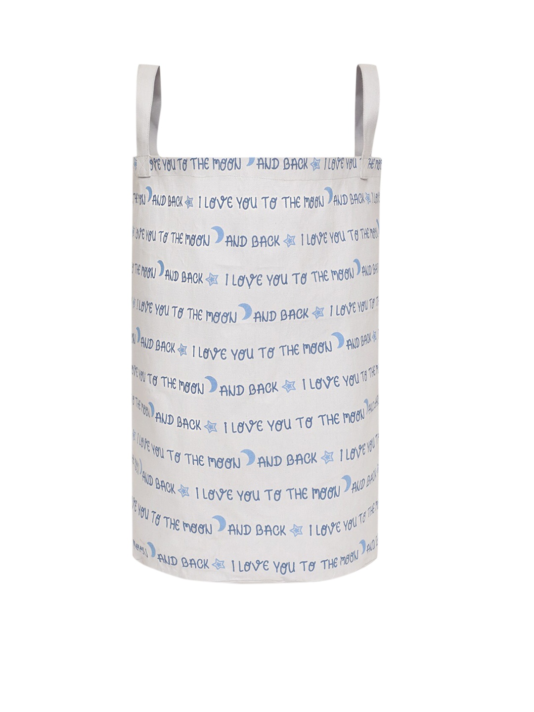 

MiArcus Blue & White Printed Cotton Foldable Laundry Basket
