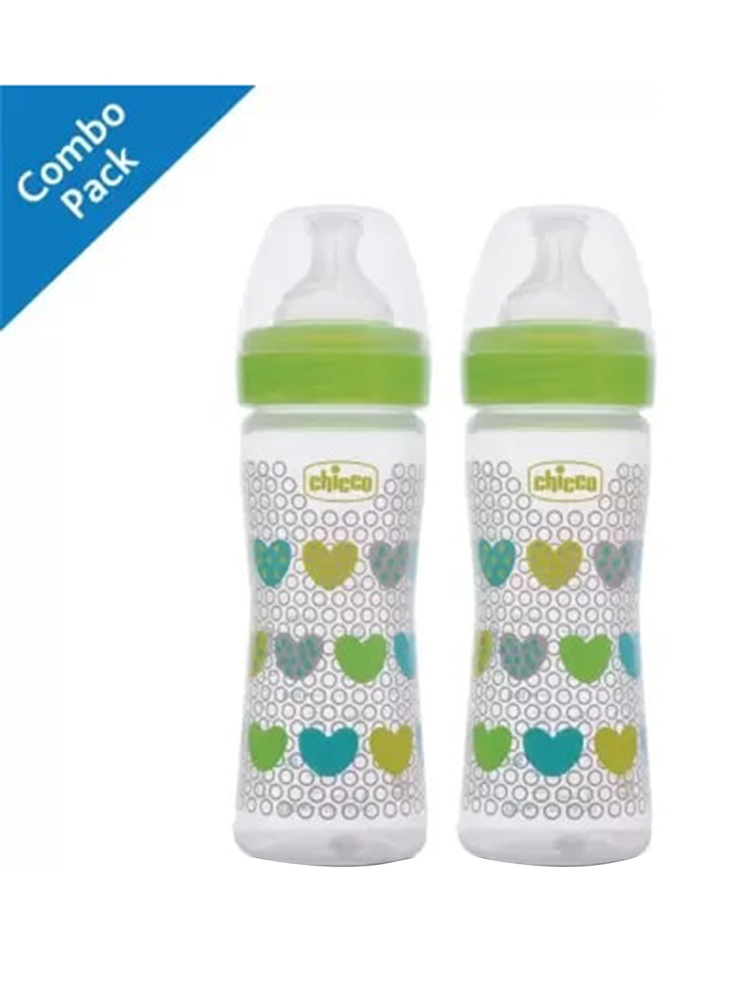 

Chicco Kids Multicolor Pack of 2 Feeding Bottles- 250 ml each, Multi