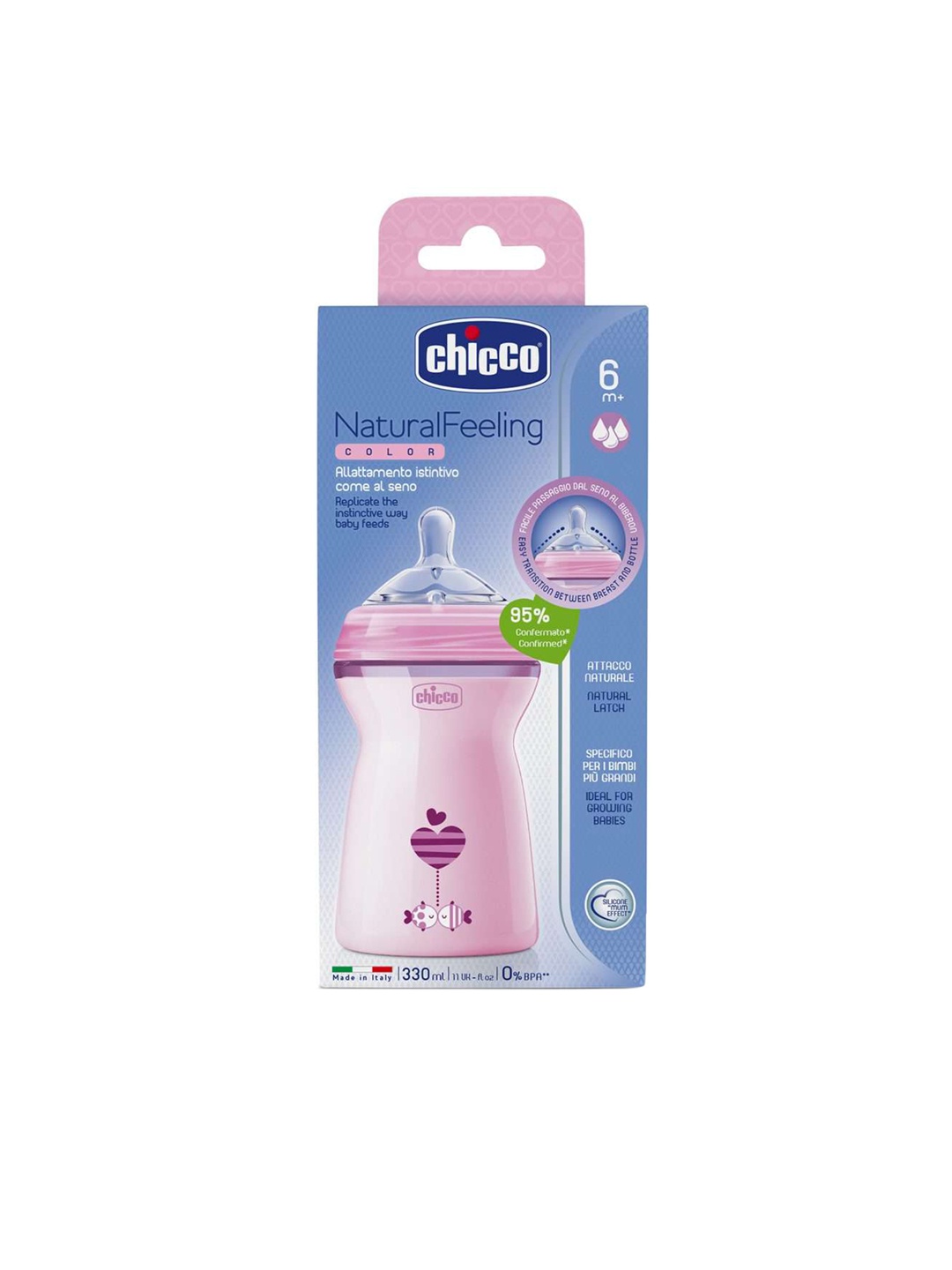

Chicco Kids Pink Feeding Bottle- 300 ml