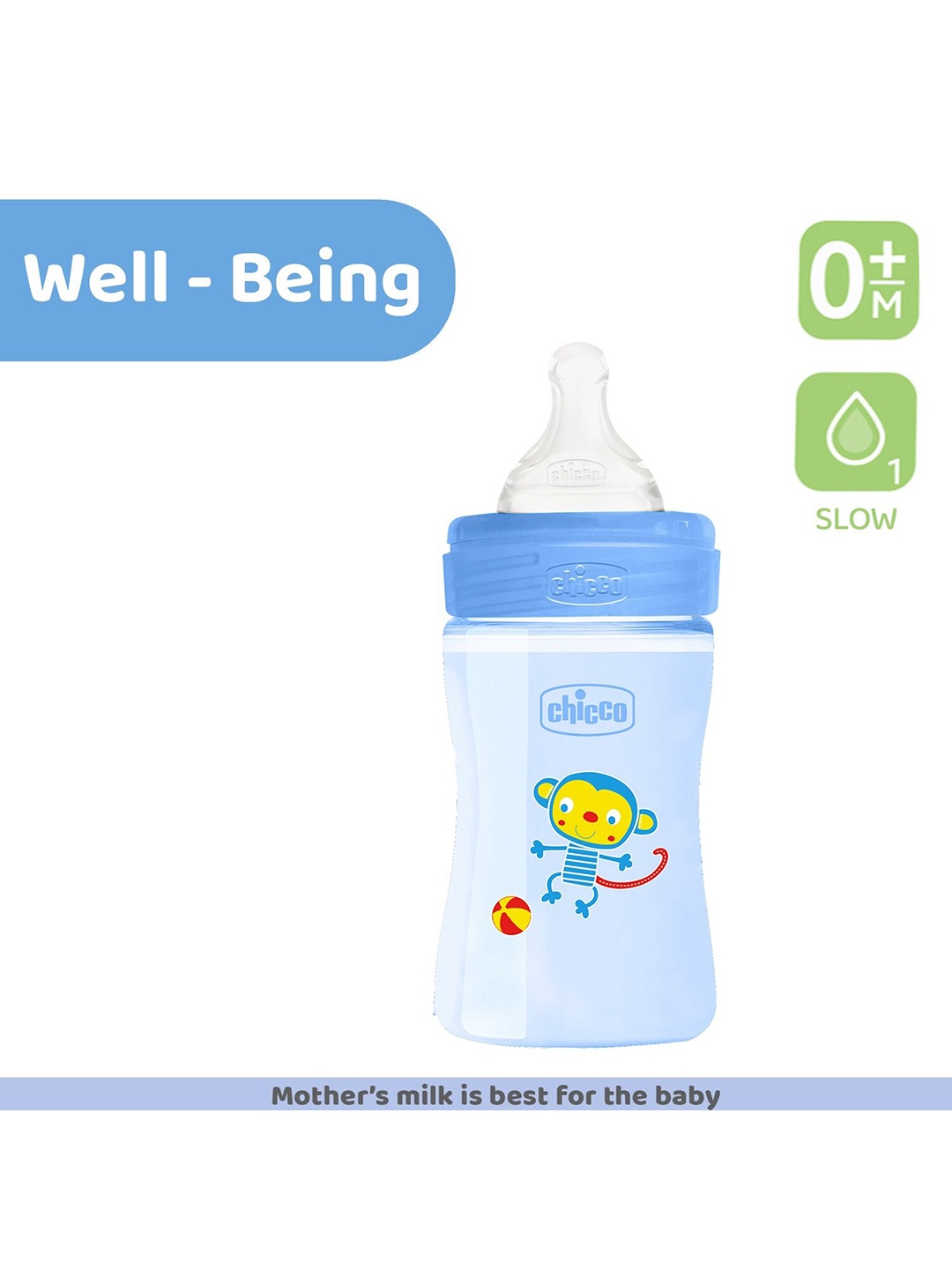 

Chicco Kids Blue Feeding Bottle- 150 ml
