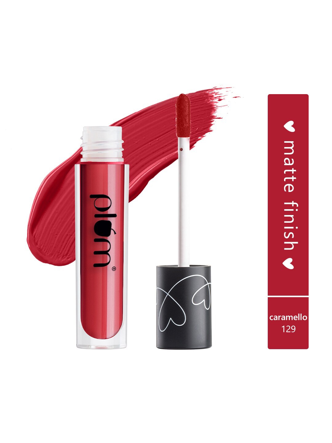 

Plum Matte In Heaven Liquid Lipstick 4.5 ml - Caramello 129, Red