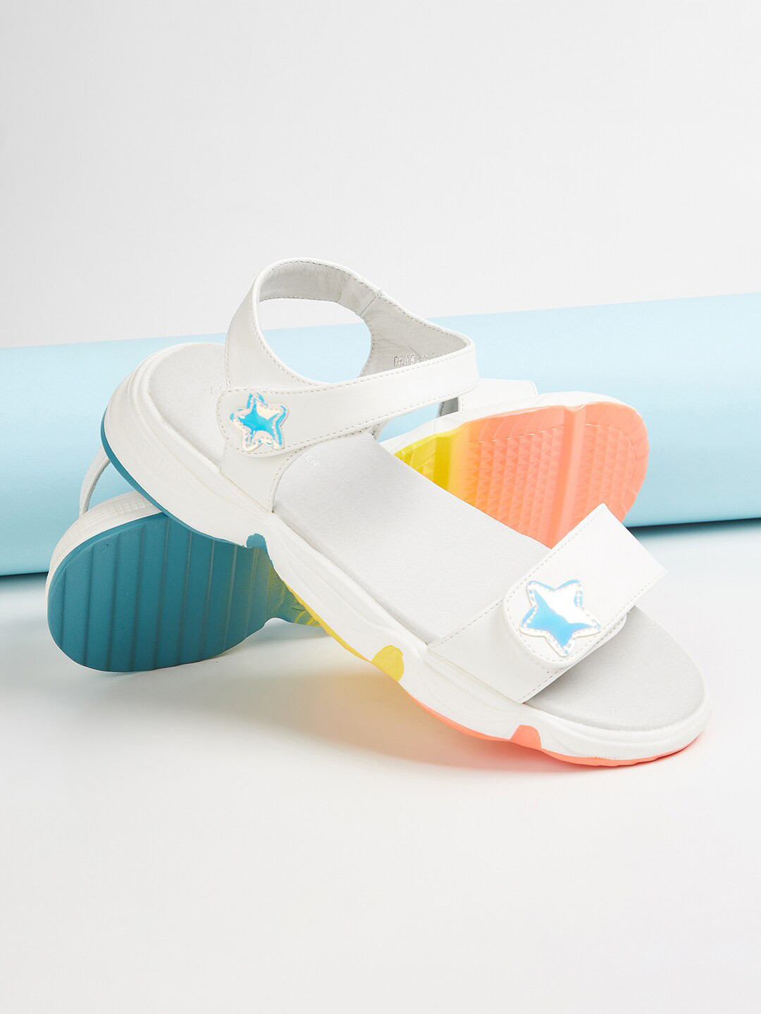 

Fame Forever by Lifestyle Girls White Embellished Open Toe Flats