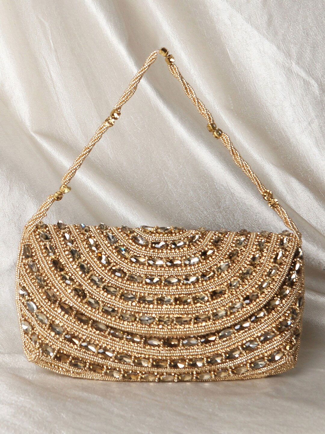 

Peora Gold-Toned Embellished Clutch
