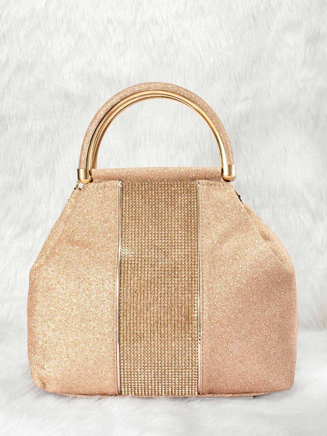 

Peora Rose Gold Embellished Potli Clutch