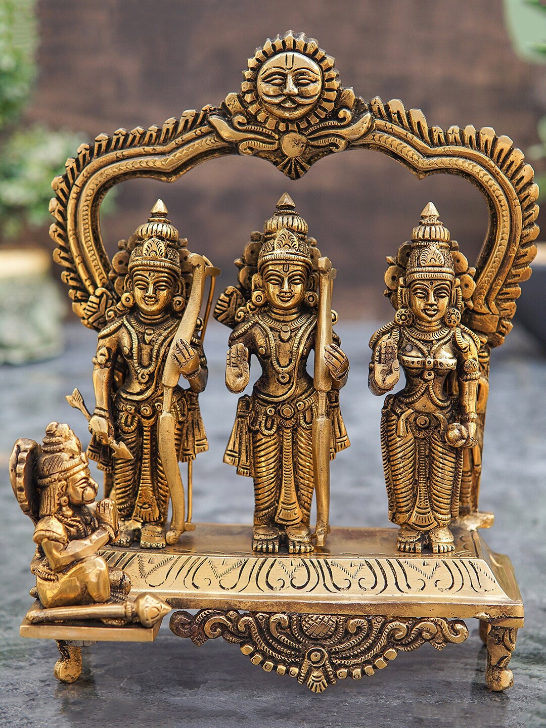 

StatueStudio Bronze Textured Ram Darbar Family Showpiece
