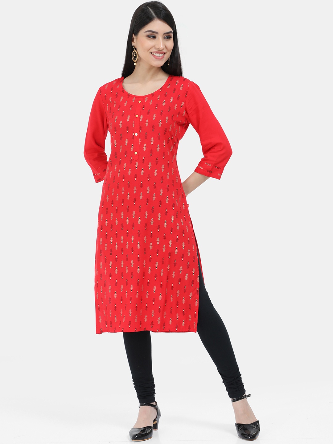

Marcia Women Red Ethnic Motifs Printed Kurta