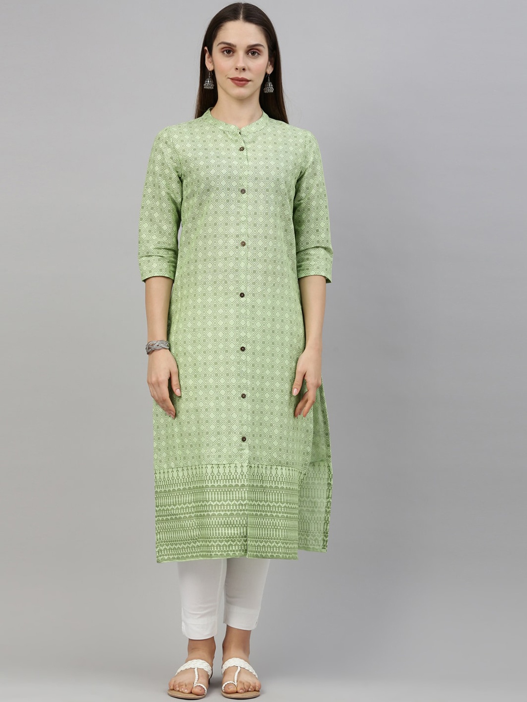 

Marcia Women Green Ethnic Motifs Printed Kurta
