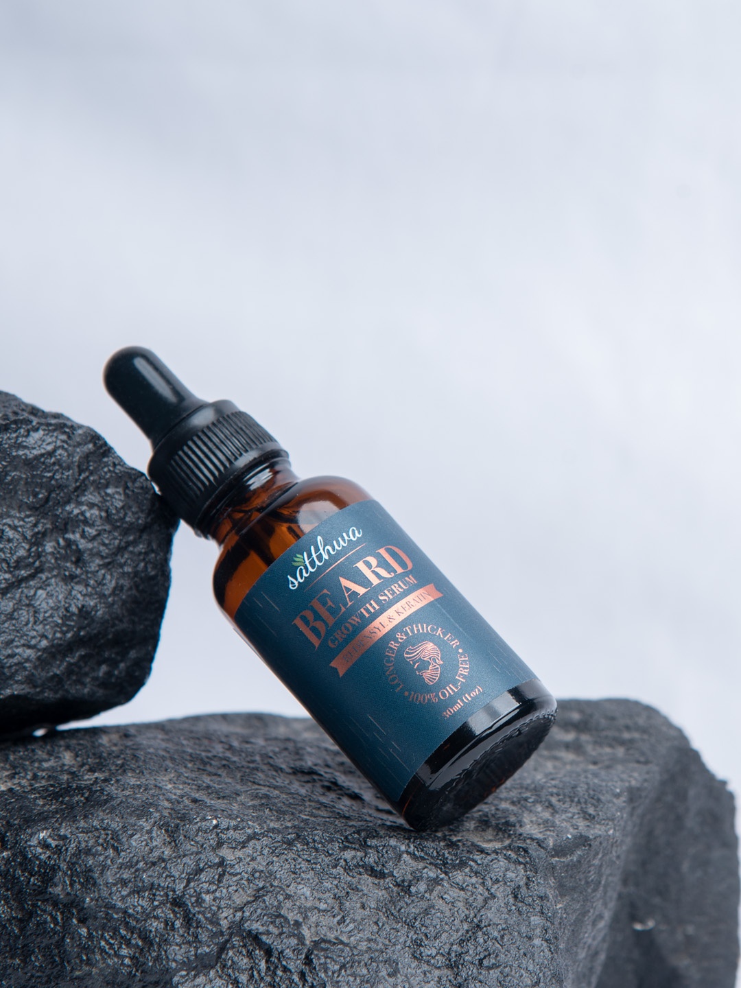 

Satthwa Men Beard Growth Serum with Redensyl & Keratin - 30ml, Teal