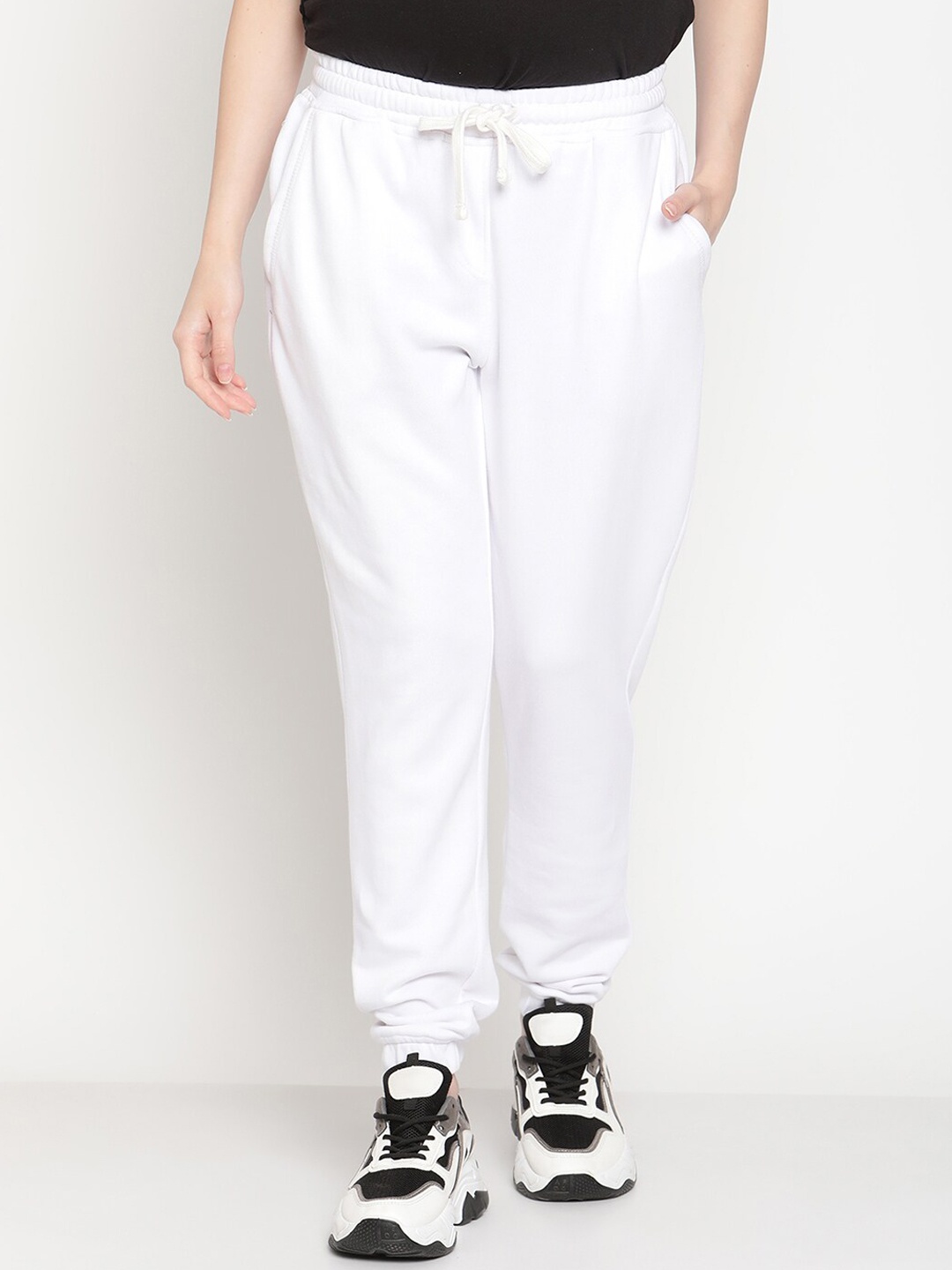 

Rute Women Maternity White Solid Cotton Joggers