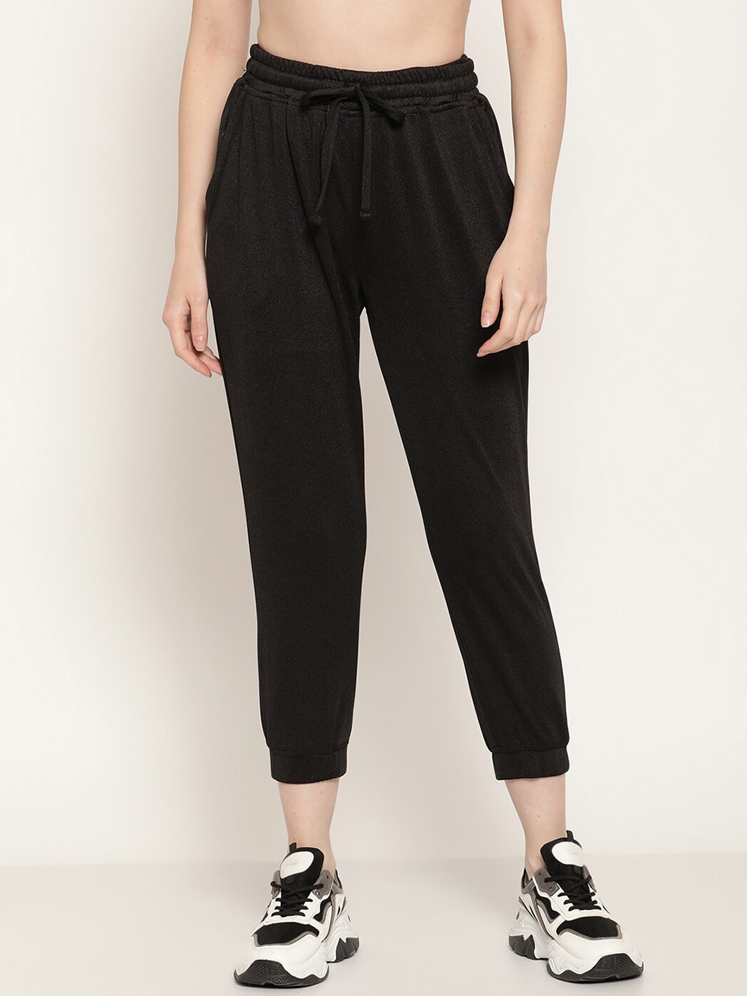 

Rute Women Black Solid Cotton Joggers