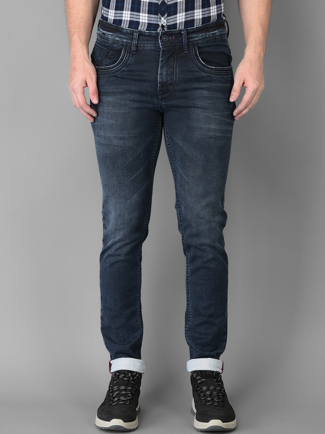 

Canary London Men Blue Smart Skinny Fit Low-Rise Heavy Fade Stretchable Jeans