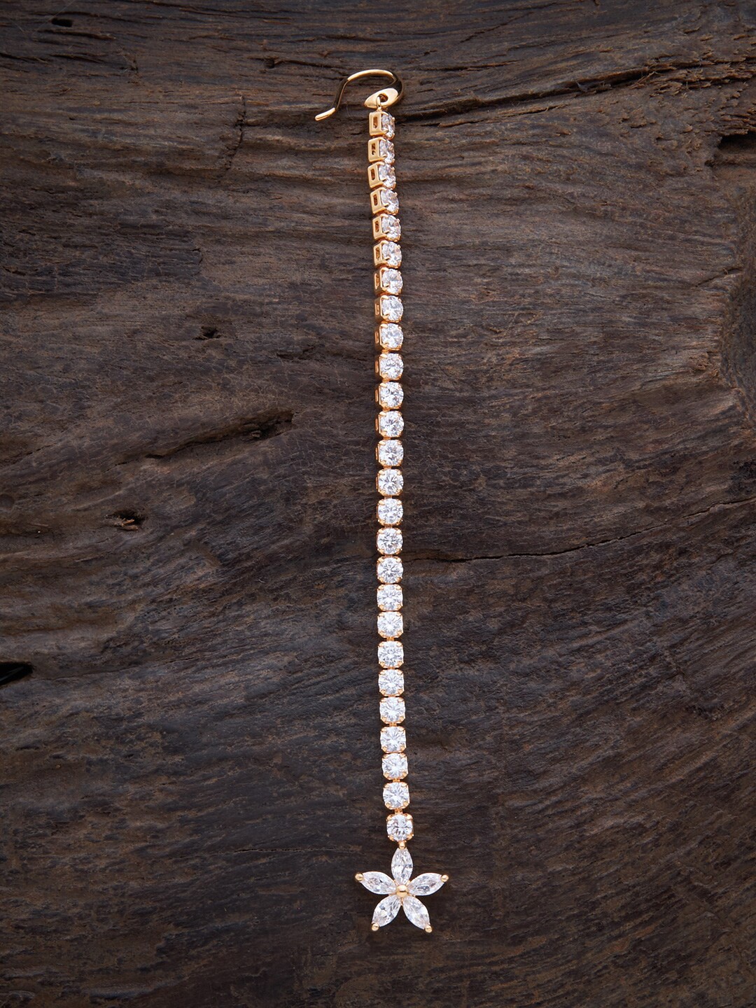 

Kushal's Fashion Jewellery Women White CZ Stone Mangtikha