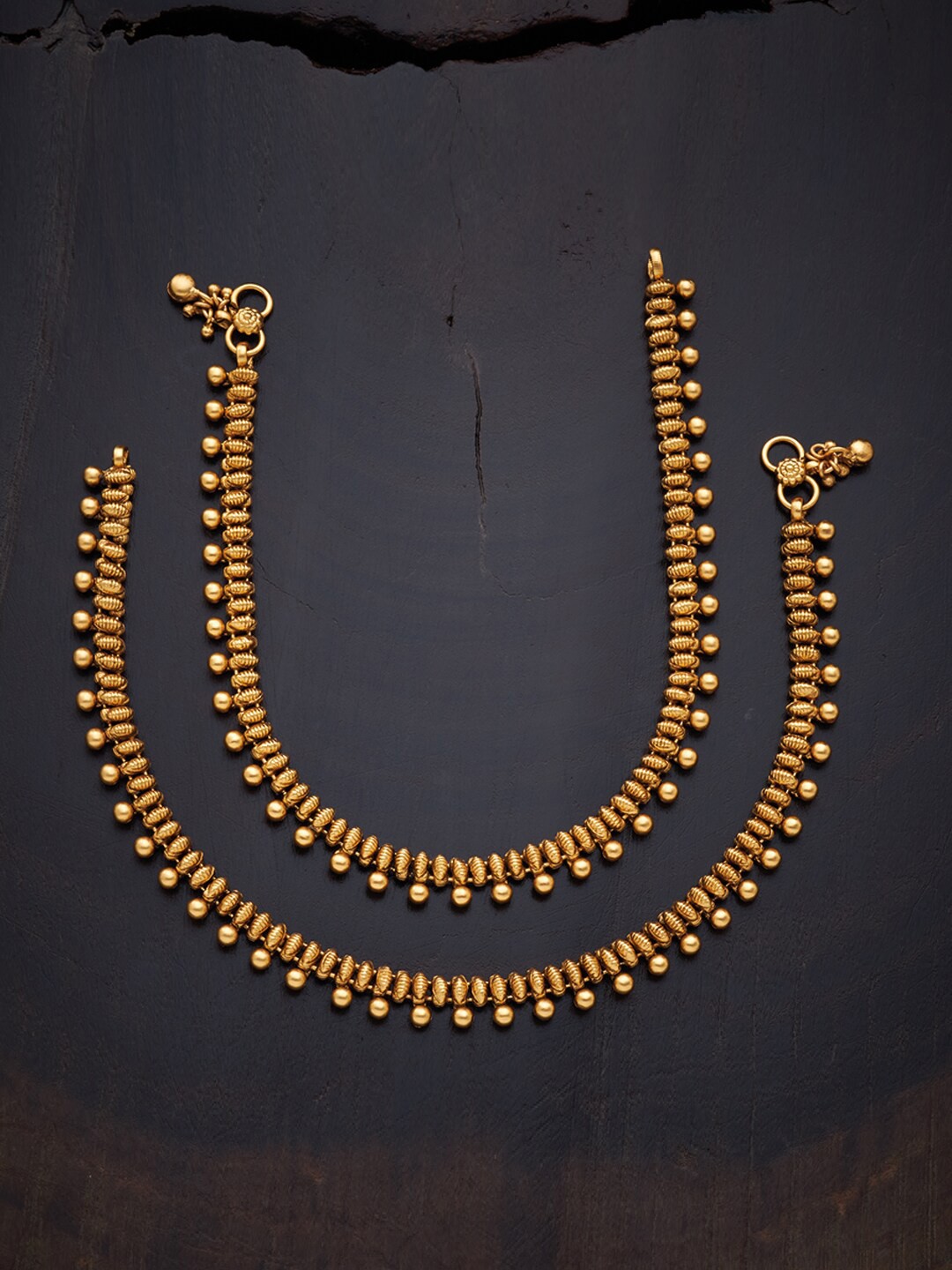 

Kushal's Fashion Jewellery Set of 2 Gold Anklet