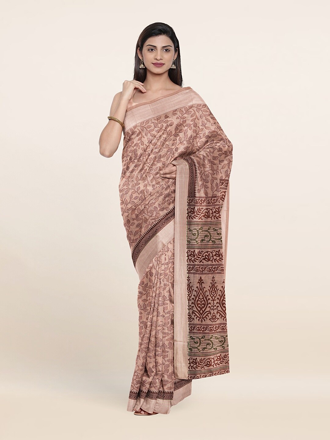 

Pothys Mauve & Maroon Floral Saree