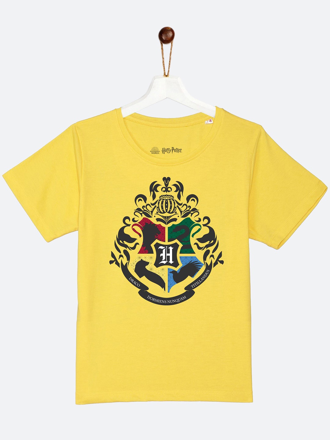 YK Warner Bros Boys Yellow Printed T-shirt