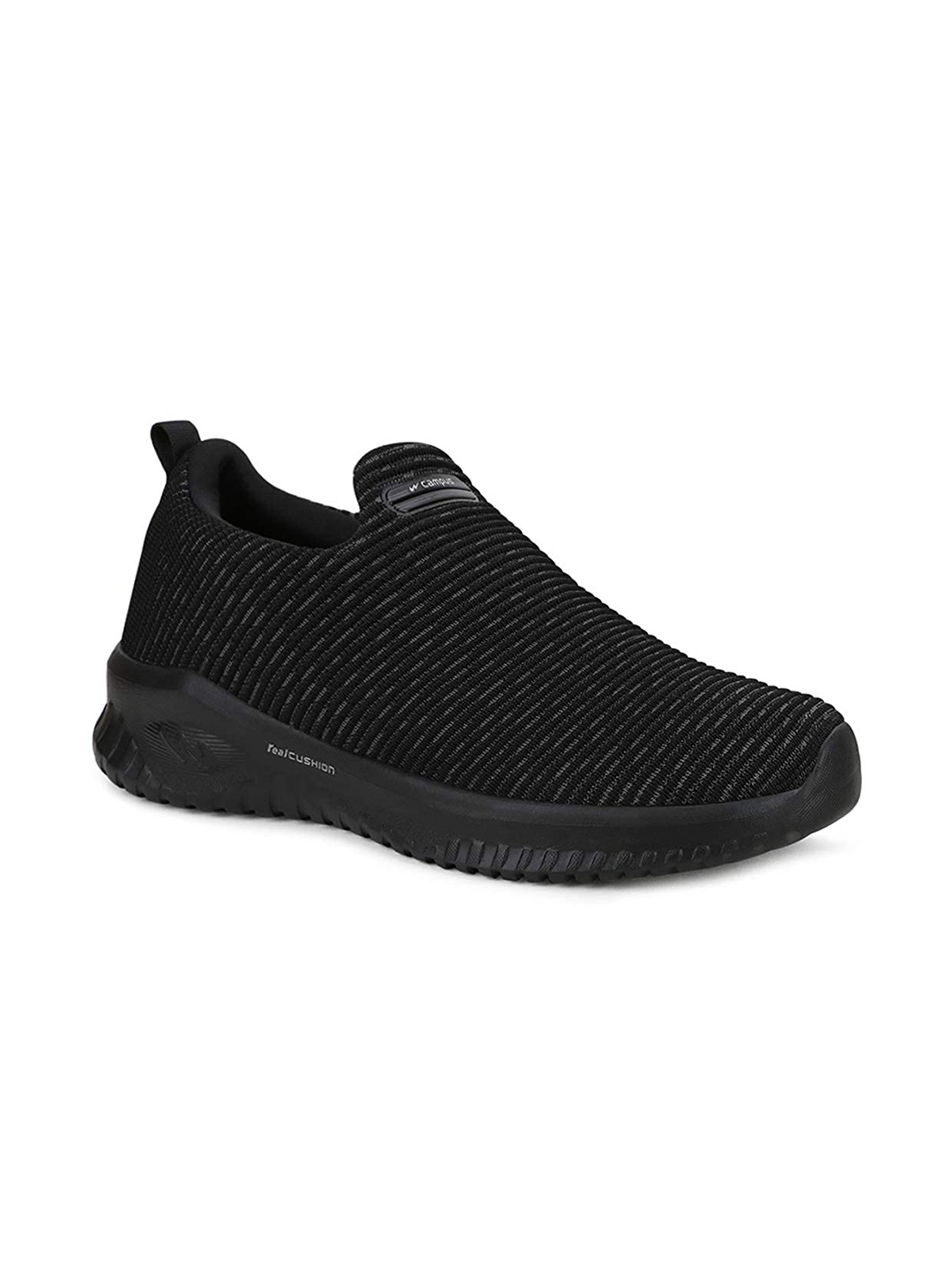 

Campus Men Black Mesh Walking Shoes
