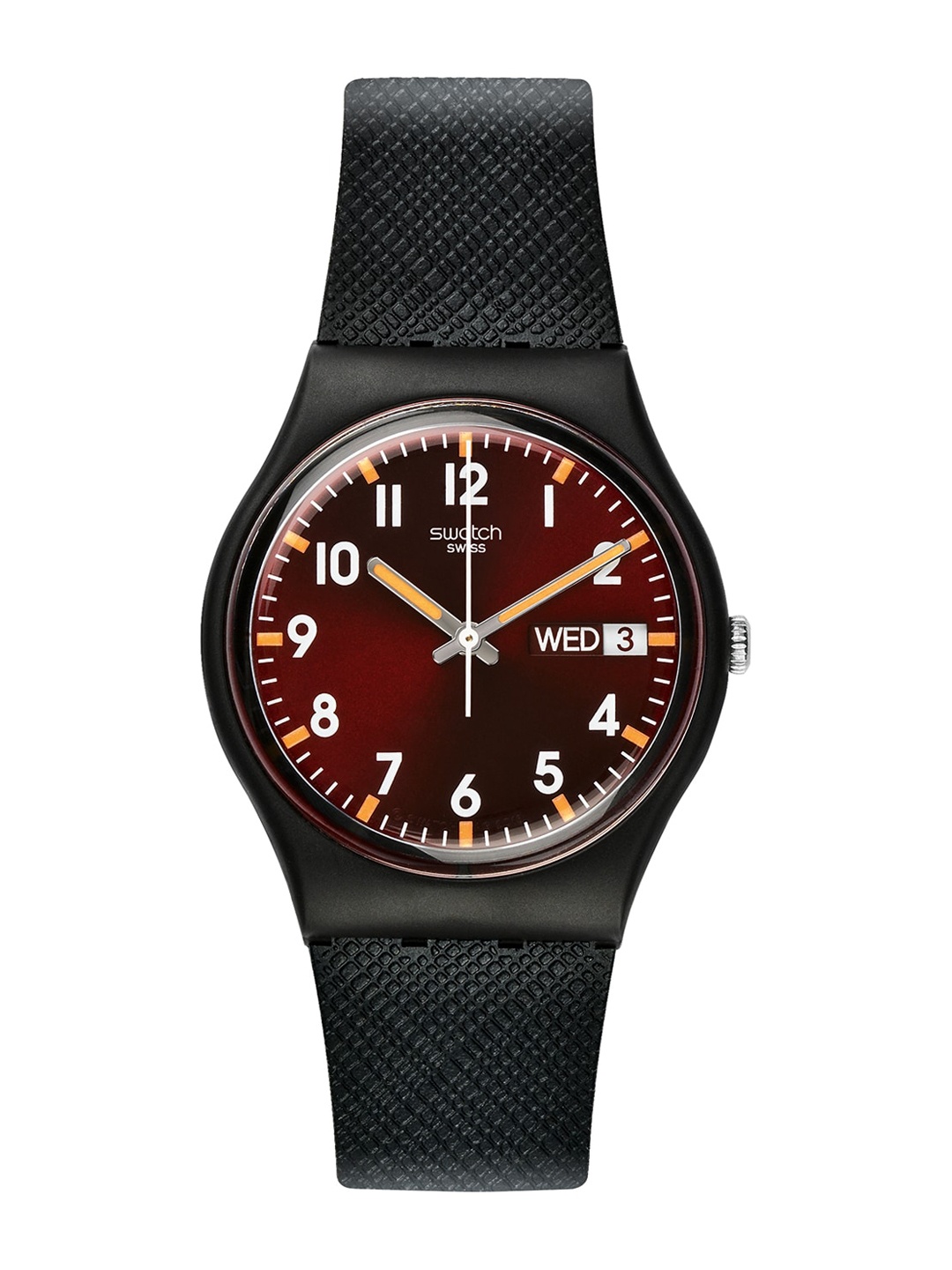 

Swatch Unisex Red Dial Analogue Watch GB753