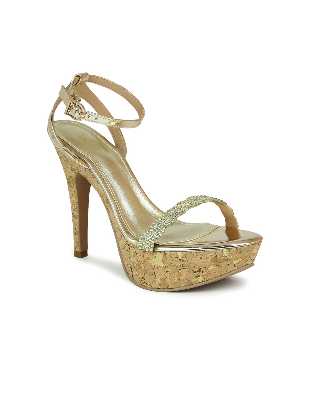 

Inc 5 Women Gold-Toned Embellished Party Heels