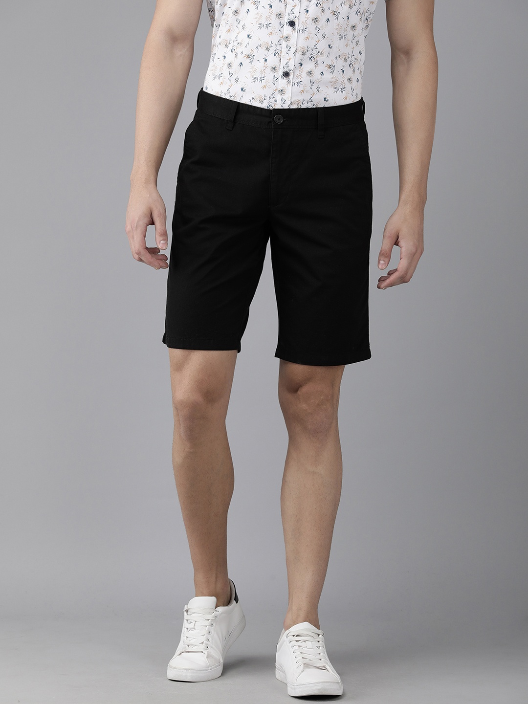 

Van Heusen ACADEMY Men Black Chino Shorts
