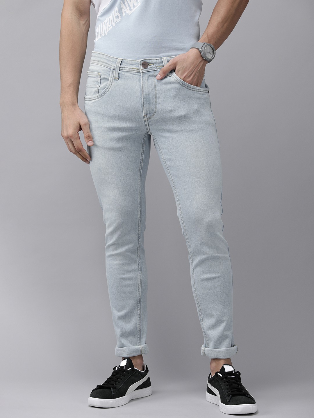 

Van Heusen ACADEMY Men Blue Skinny Fit Light Fade Stretchable Jeans
