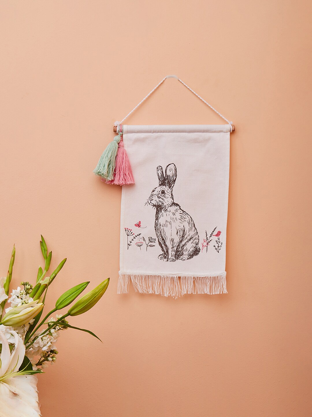 

MiArcus Kids White & Black Printed Spring Wall Hanging