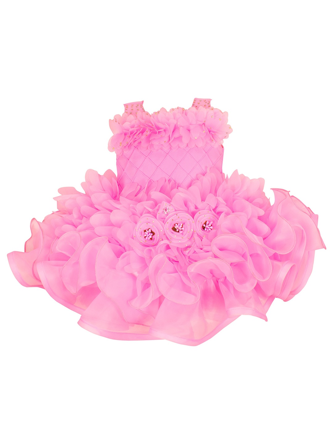 

AMIRTHA FASHION Girls Pink Fit and Flare Dress