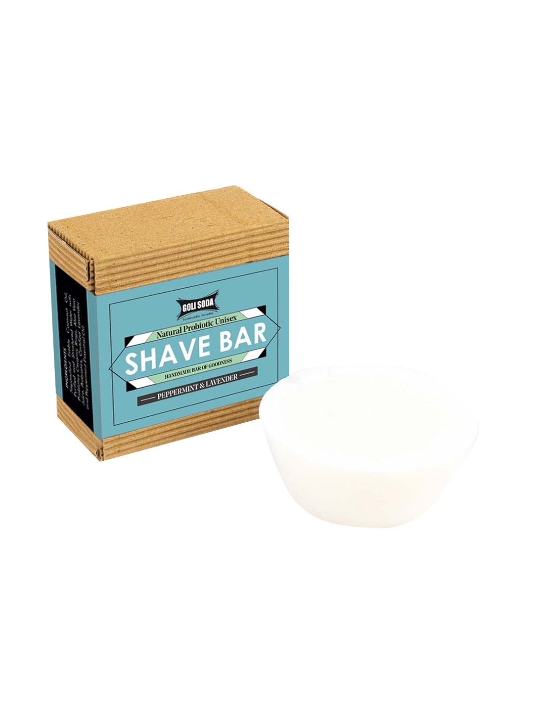 

GOLI SODA All Natural Probiotics Shave Bar with Peppermint & Lavender - 95 g, White