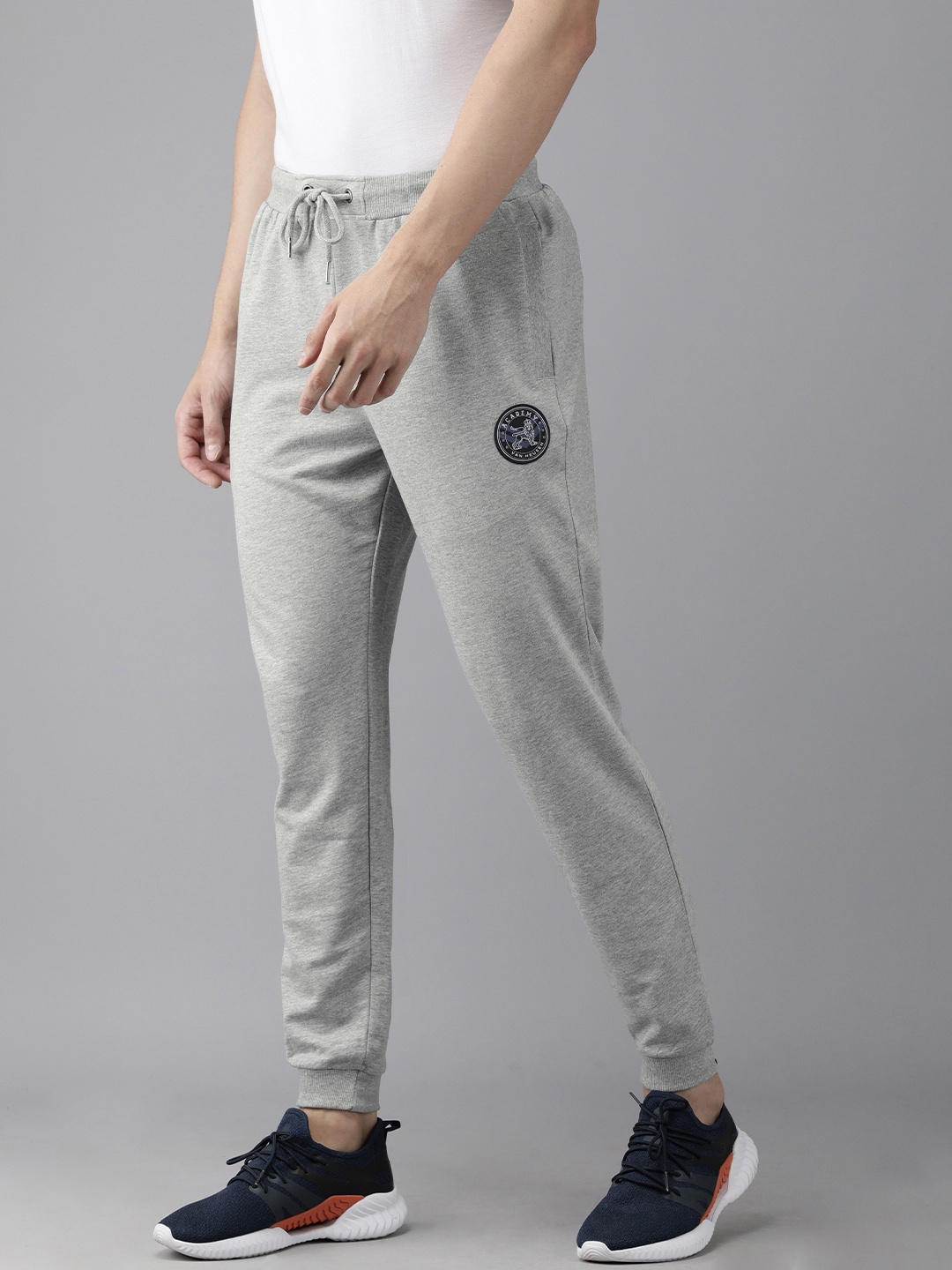 

Van Heusen ACADEMY Men Grey Solid Joggers