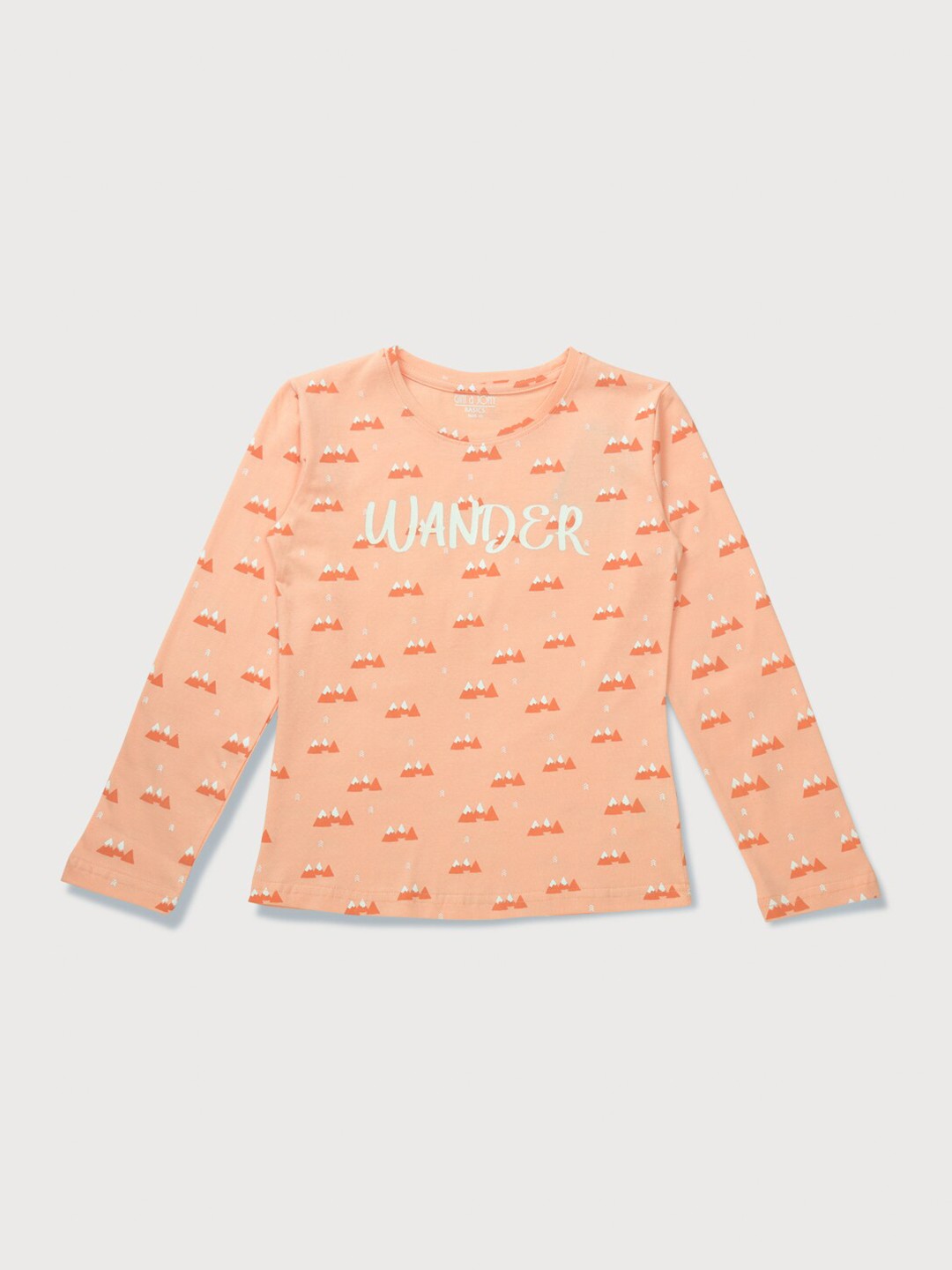 

Gini and Jony Girls Red & Orange Typography Printed T-shirt