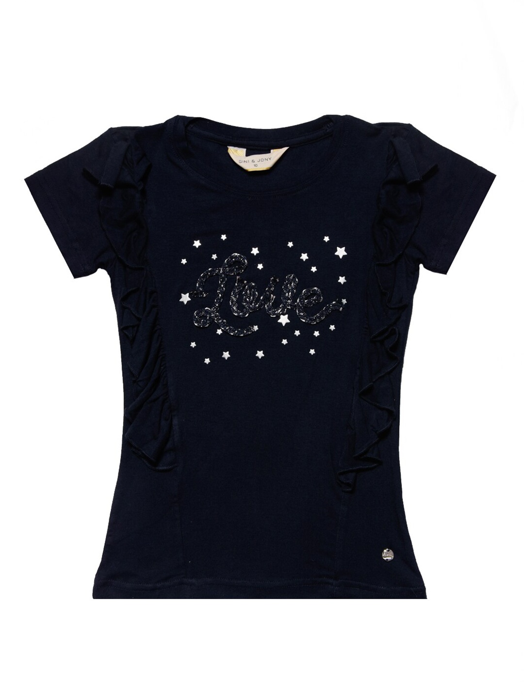 

Gini and Jony Girls Navy Blue Embellished Top
