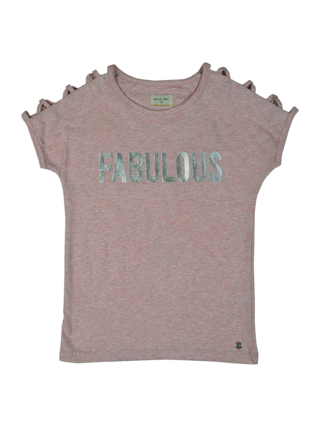

Gini and Jony Girls Pink Printed Top