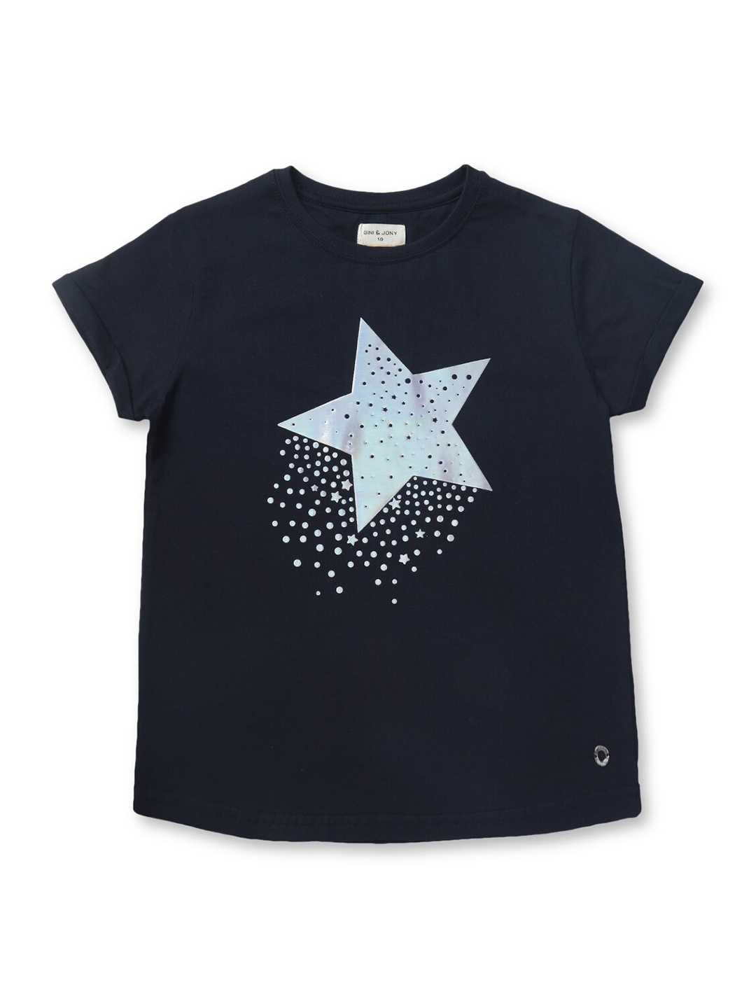 

Gini and Jony Girls Blue Print Top