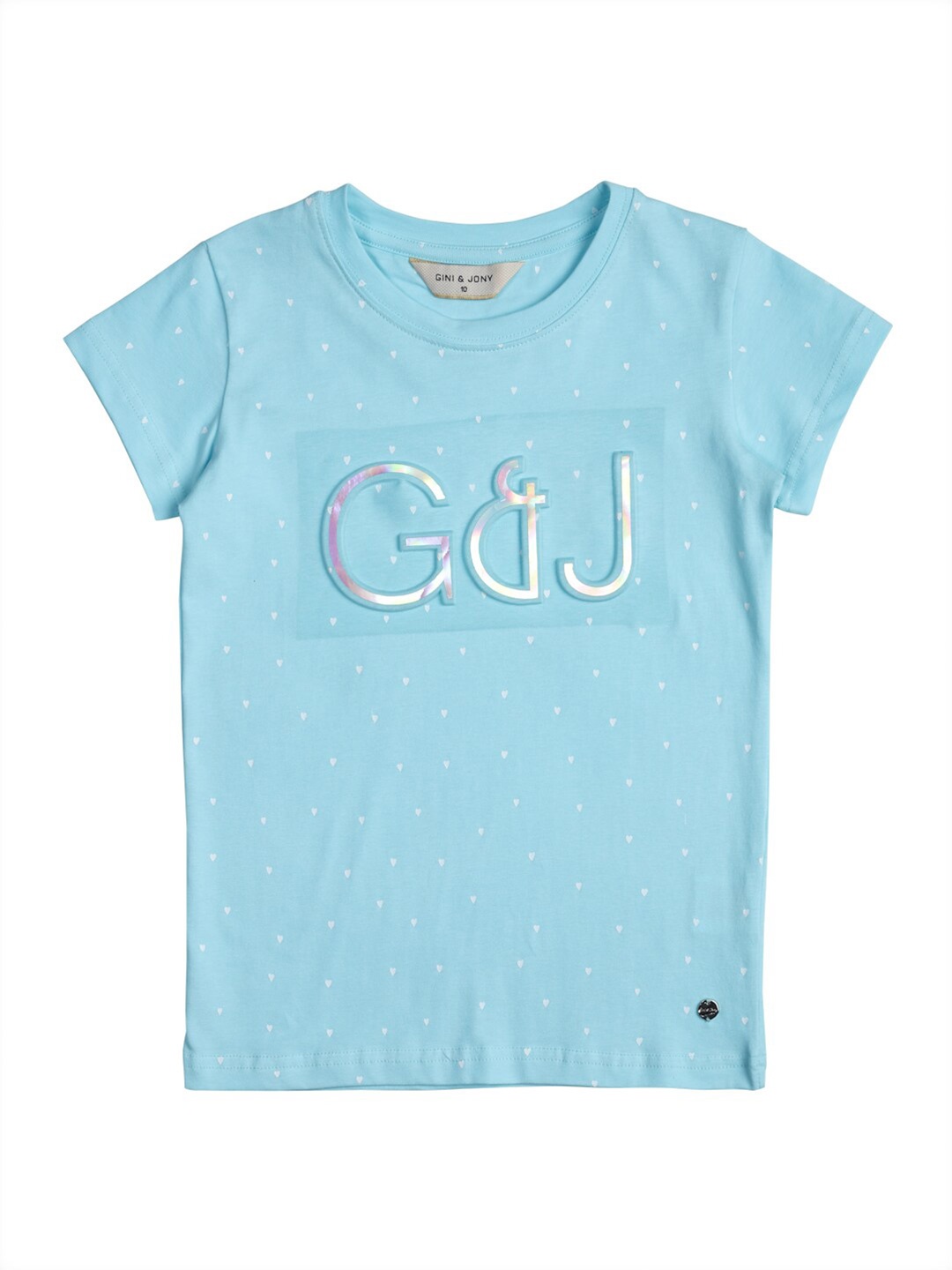 

Gini and Jony Girls Blue Print Top