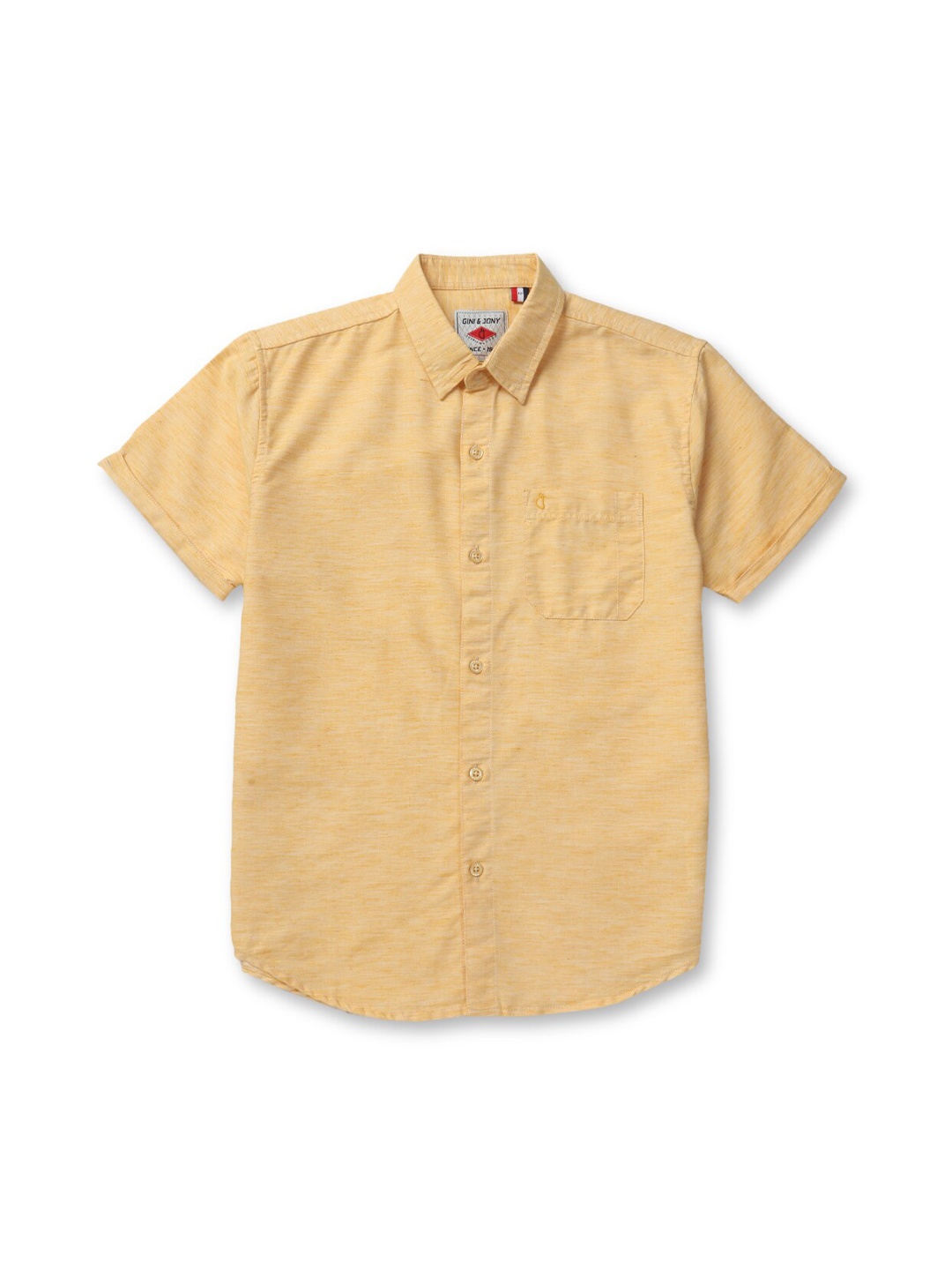 

Gini and Jony Boys Yellow Classic Casual Shirt