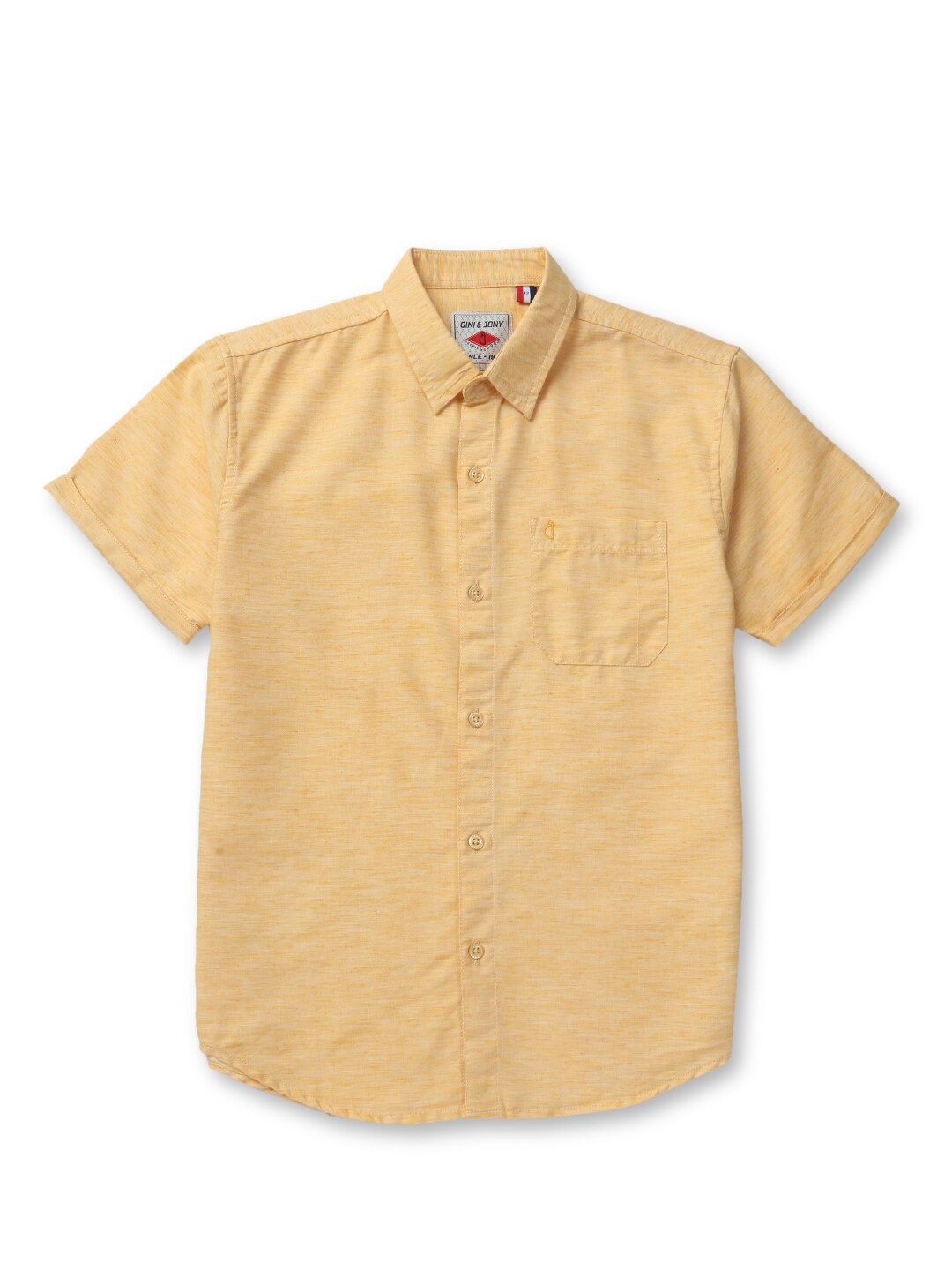 

Gini and Jony Boys Yellow Classic Casual Shirt