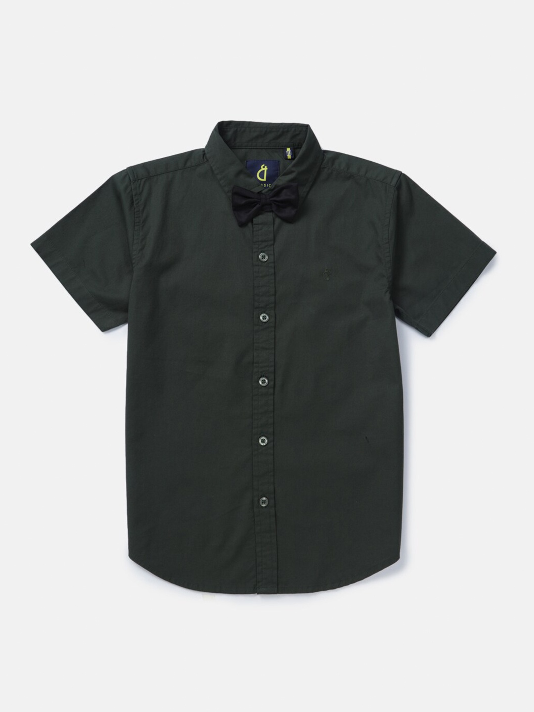 

Gini and Jony Boys Olive Green Classic Casual Shirt