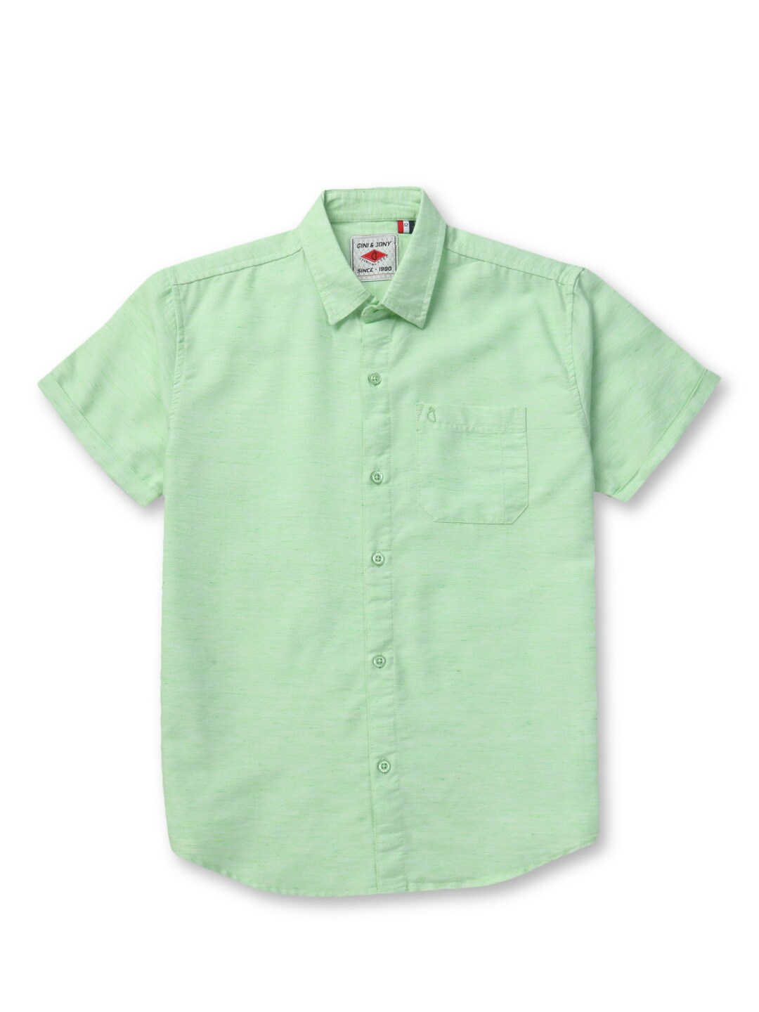 

Gini and Jony Boys Green Classic Casual Shirt