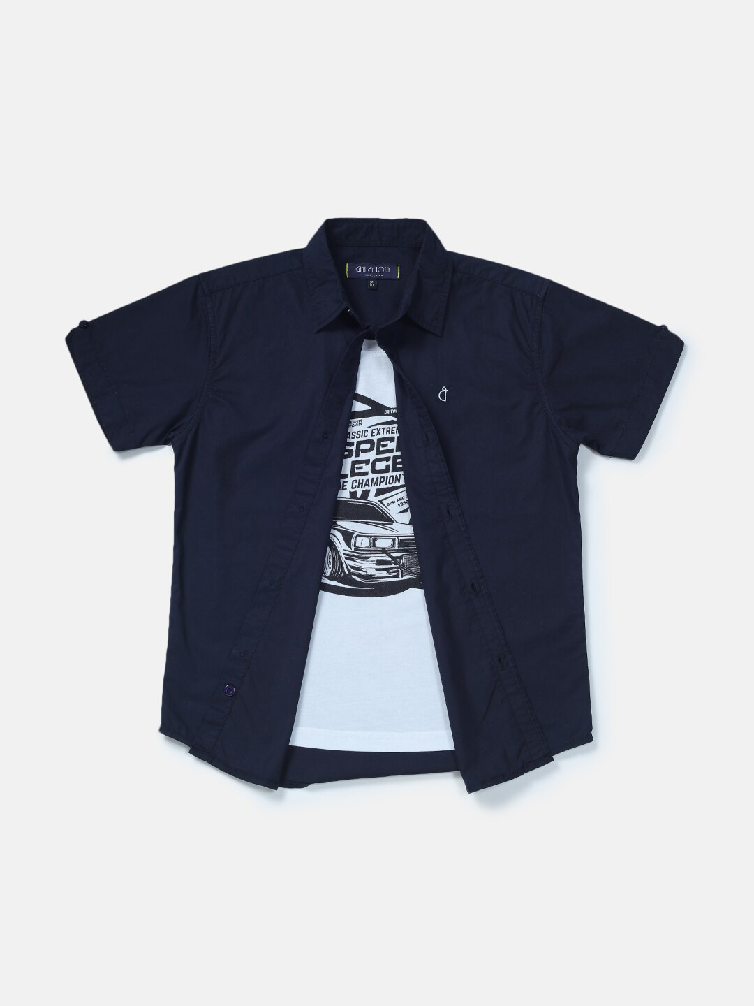

Gini and Jony Boys Blue Classic Casual Shirt