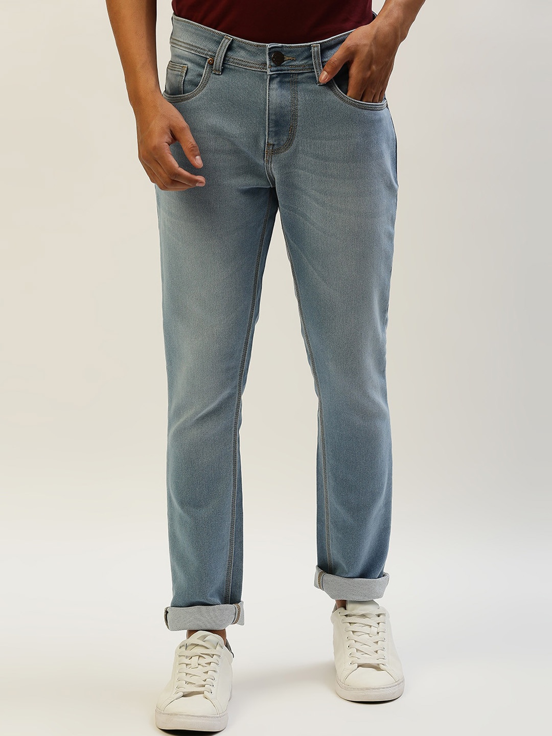 

High Star Men Blue Slim Fit Heavy Fade Stretchable Jeans