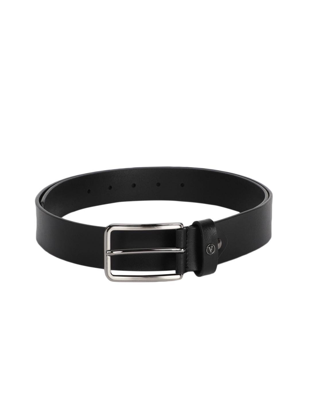 

Van Heusen Men Black Solid Leather Belt