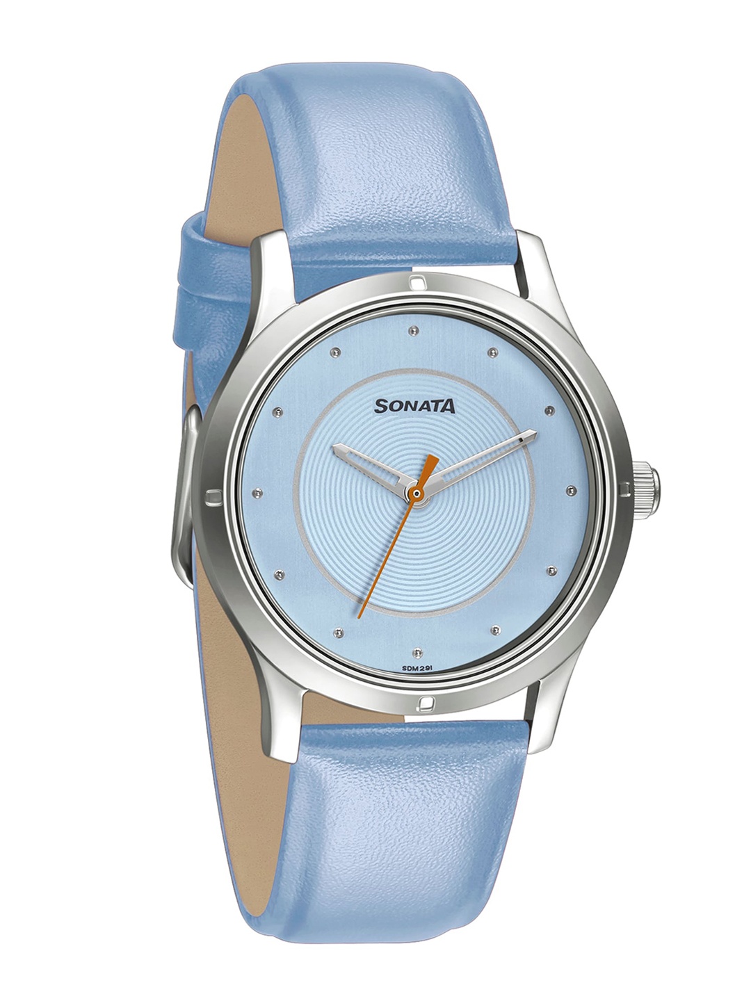 

Sonata Women Blue Brass Dial & Blue Leather Straps Analogue Watch 8183SL01