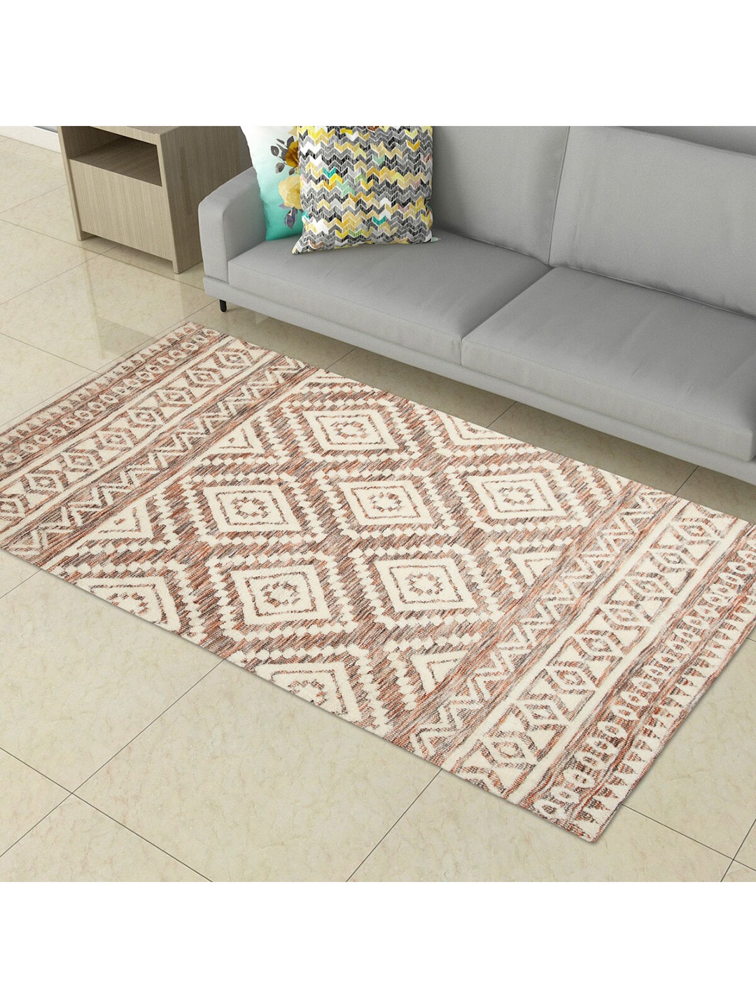 

Home Centre Multicolour Textured Woven Area Carpet, Multi