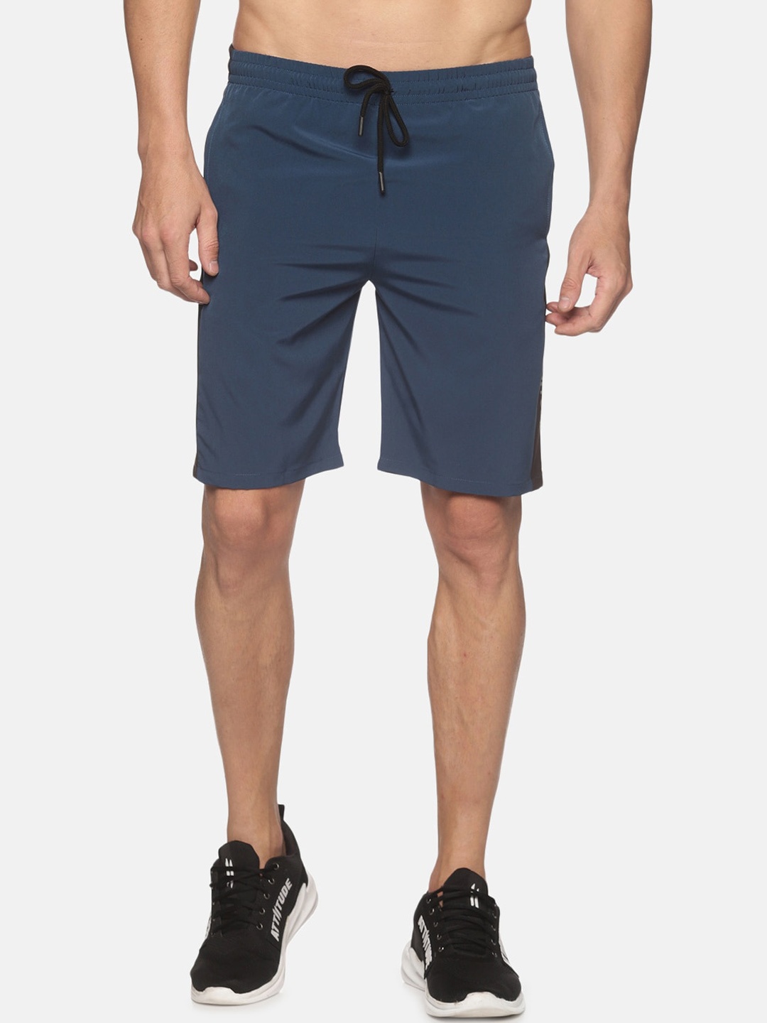 

ATTIITUDE Men Blue Low-Rise Slim Fit Sports Shorts