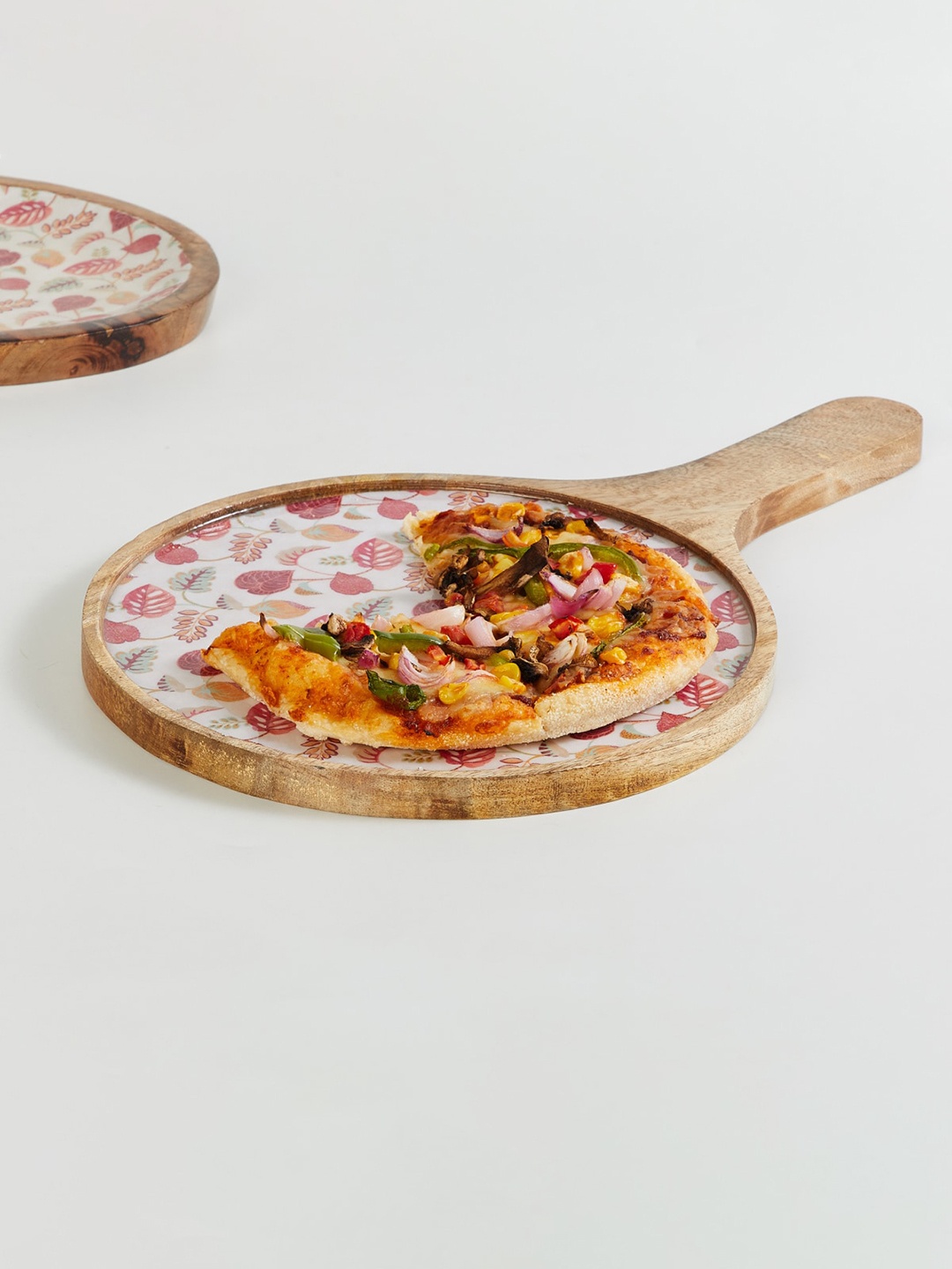 

Home Centre Unisex Brown & Red Printed Wooden Platter