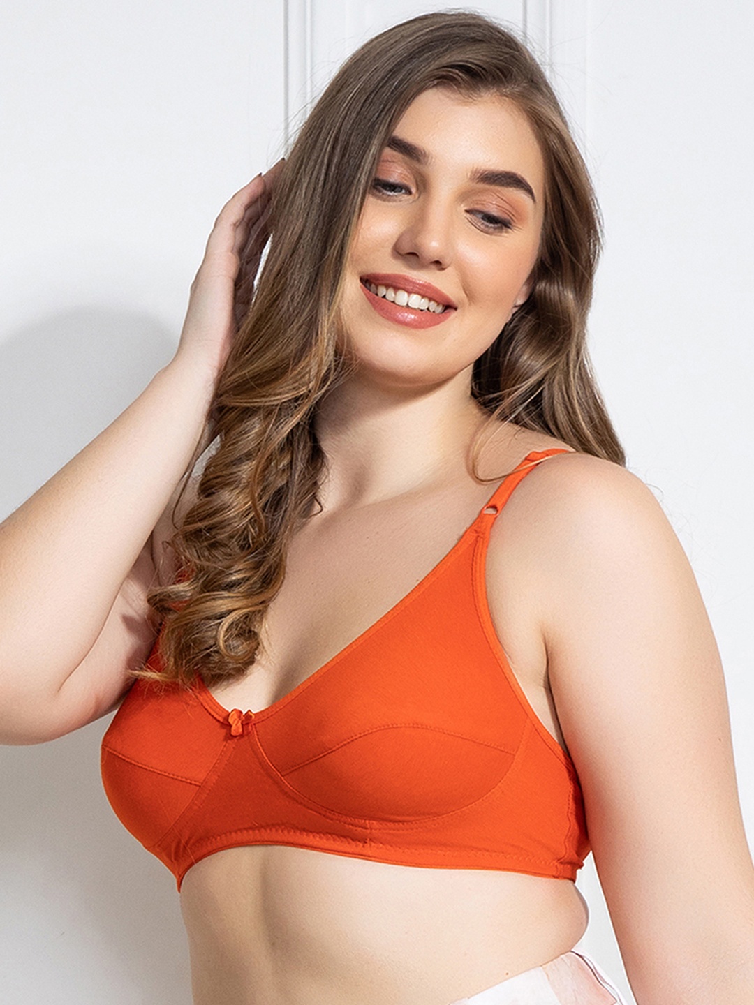 

Clovia Orange Non-Padded Non-Wired Full Cup Bra