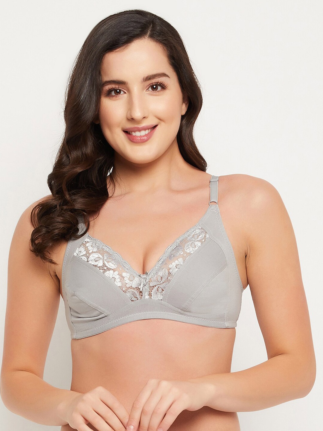 

Clovia Grey Non-Padded Non-Wired Bra