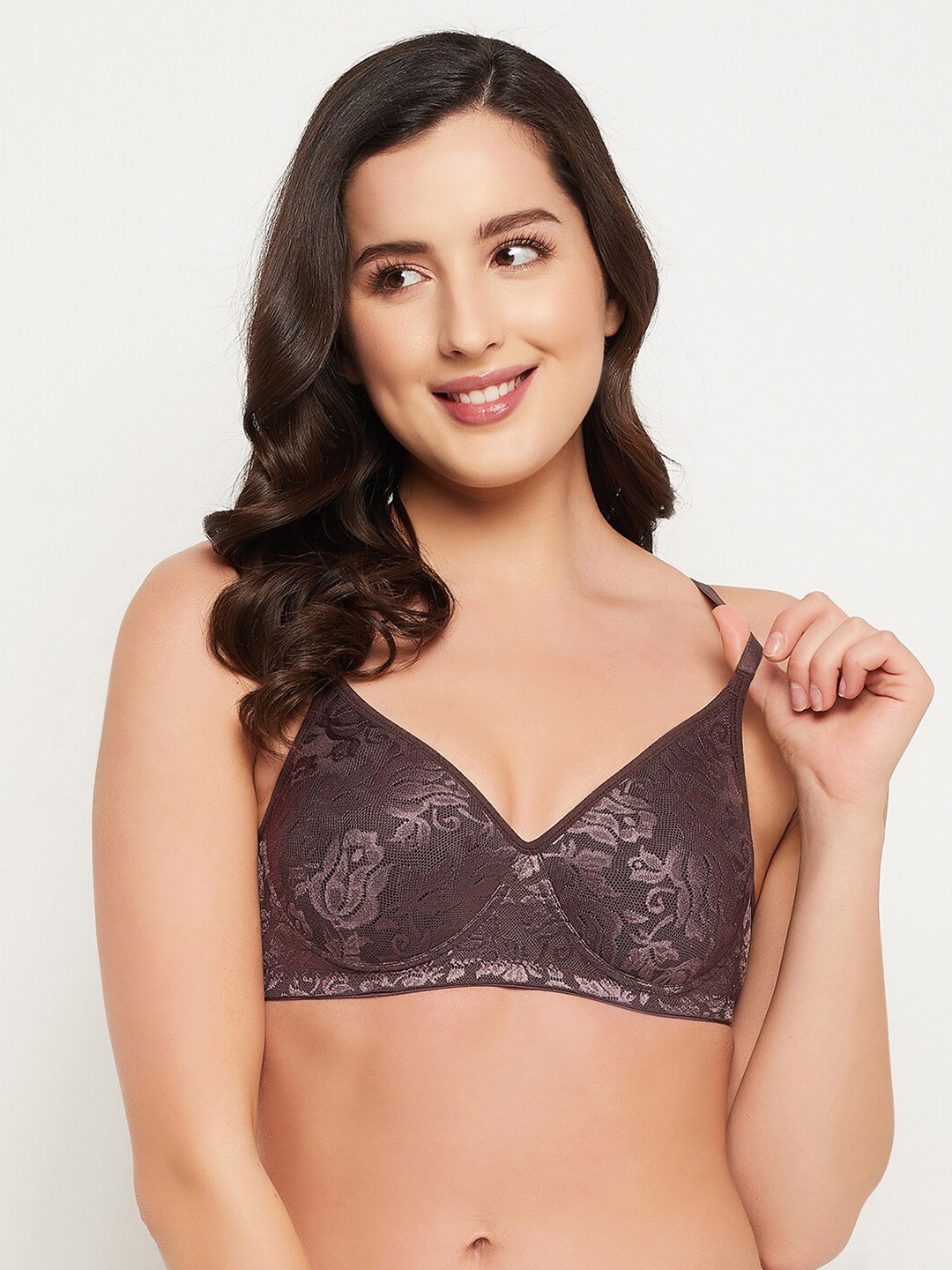 

Clovia Brown Floral Bra Lightly Padded BR1479W0642B