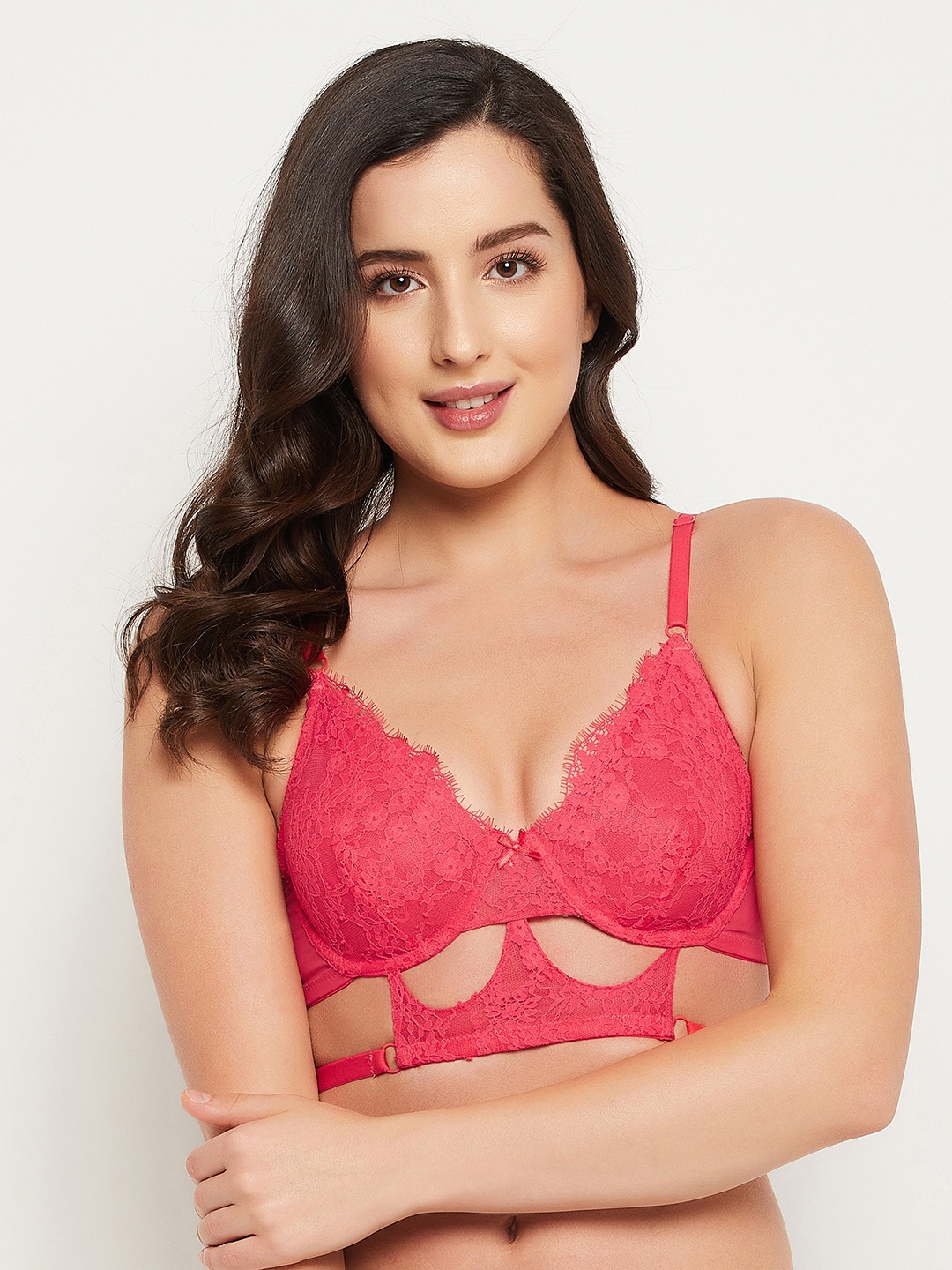 

Clovia Red Bralette Bra Non-Padded Underwired