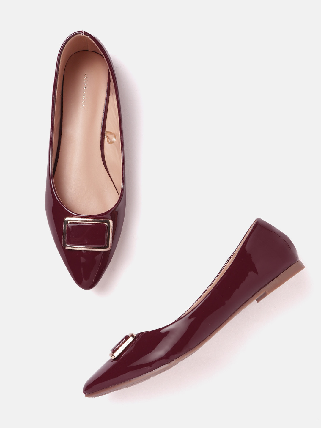 

Allen Solly Women Burgundy Solid Ballerinas