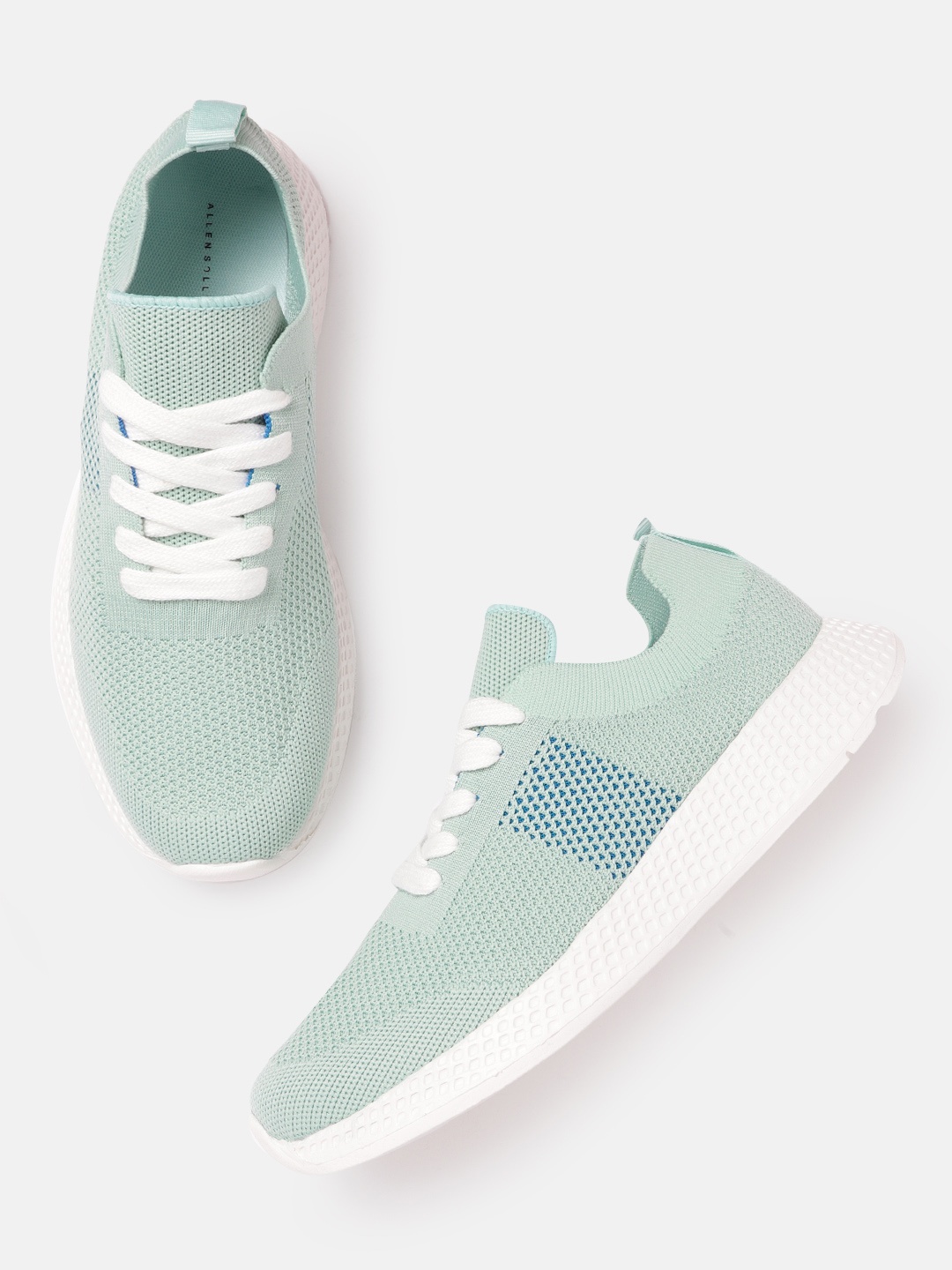 

Allen Solly Women Mint Green Woven Design Sneakers